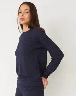 MONROW Original Fleece Vintage Raglan HEATHEREDNAVY Shop